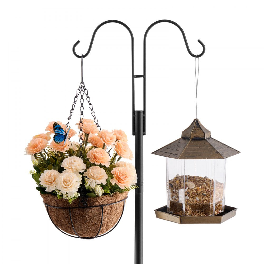 H004 - 92" Sturdy Steel Bird Feeder Pole for Outdoor Decor