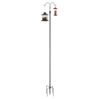 H004 - 92" Sturdy Steel Bird Feeder Pole for Outdoor Decor