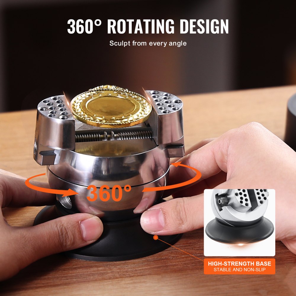JH-O3YC001BP - Professional 3" VEVOR Ball Vise for Engraving and Inlaying