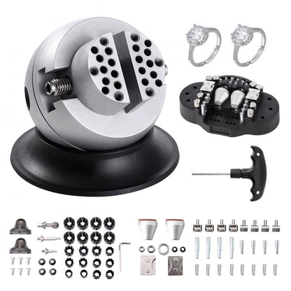 JH-N3YC002BP - Durable Steel Ball Vise with 360° Rotation & 70 Attachments