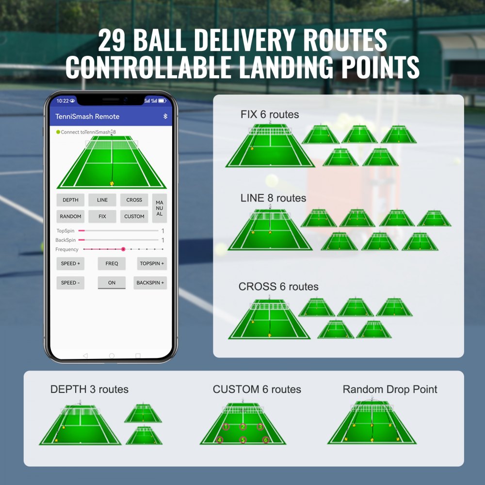 TS-08M - Robust Tennis Ball Machine for High-Speed Training up to 110 km/h