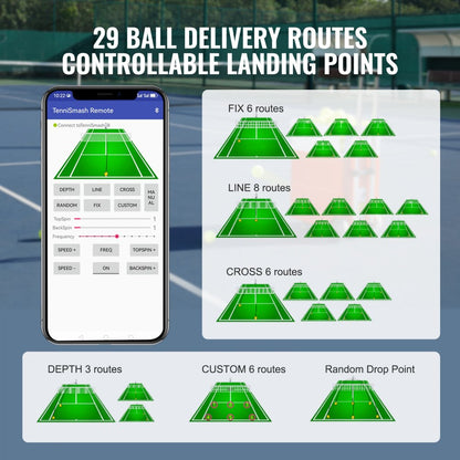 TS-08M - Robust Tennis Ball Machine for High-Speed Training up to 110 km/h