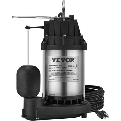 LSC-371PS - Heavy-Duty 1/2 HP Submersible Sump Pump, 4320GPH Flow Rate