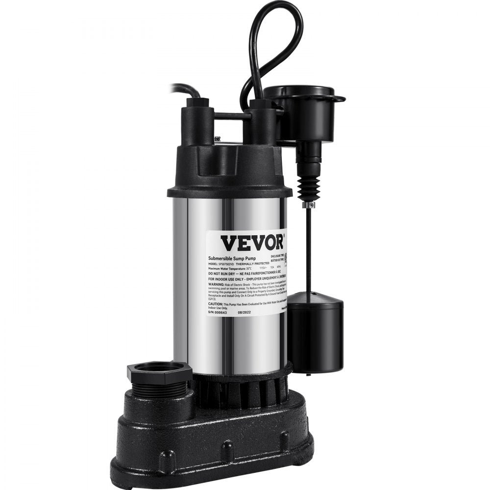 SP07502VD - Durable 1.5 HP Automatic Submersible Sump Pump for Drainage