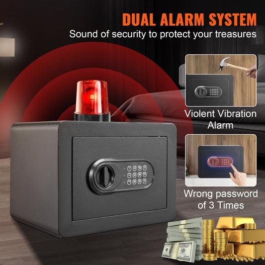 010650846232 - Secure 0.5 Cubic Feet Steel Home Safe with Emergency Keys