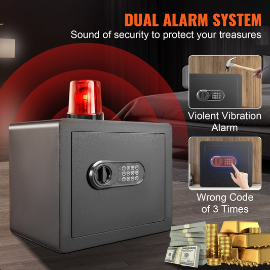 010910855833 - Durable Steel Home Safe 1.2 Cu Ft with Digital Keypad