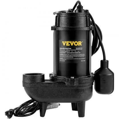 USC56WE - 3/4 HP VEVOR Sewage Pump 5880GPH, Automatic & Durable