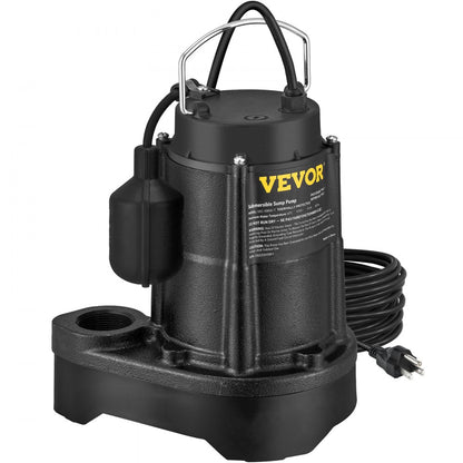USC-500SU-T - 1/2 HP VEVOR Sump Pump, 3960 GPH, 33 ft Lift