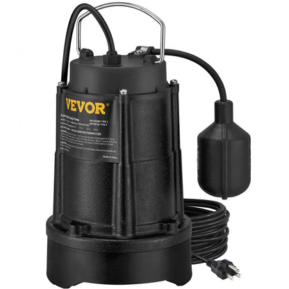 USC-500SU-T - 1/2 HP VEVOR Sump Pump, 3960 GPH, 33 ft Lift