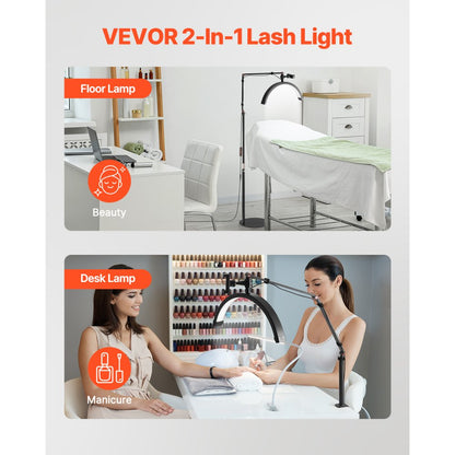 HD-M2X - Versatile Half Moon Lamp, 360° Adjustable, Dual Use Floor & Desk