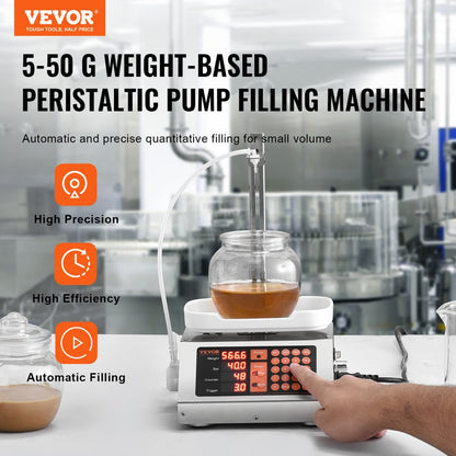 SY-M90-V1 - Compact Food-Grade Liquid Filler with Peristaltic Pump and Digital Control