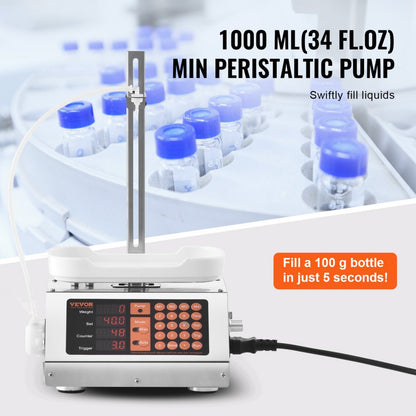 SY-M90-V1 - Compact Food-Grade Liquid Filler with Peristaltic Pump and Digital Control