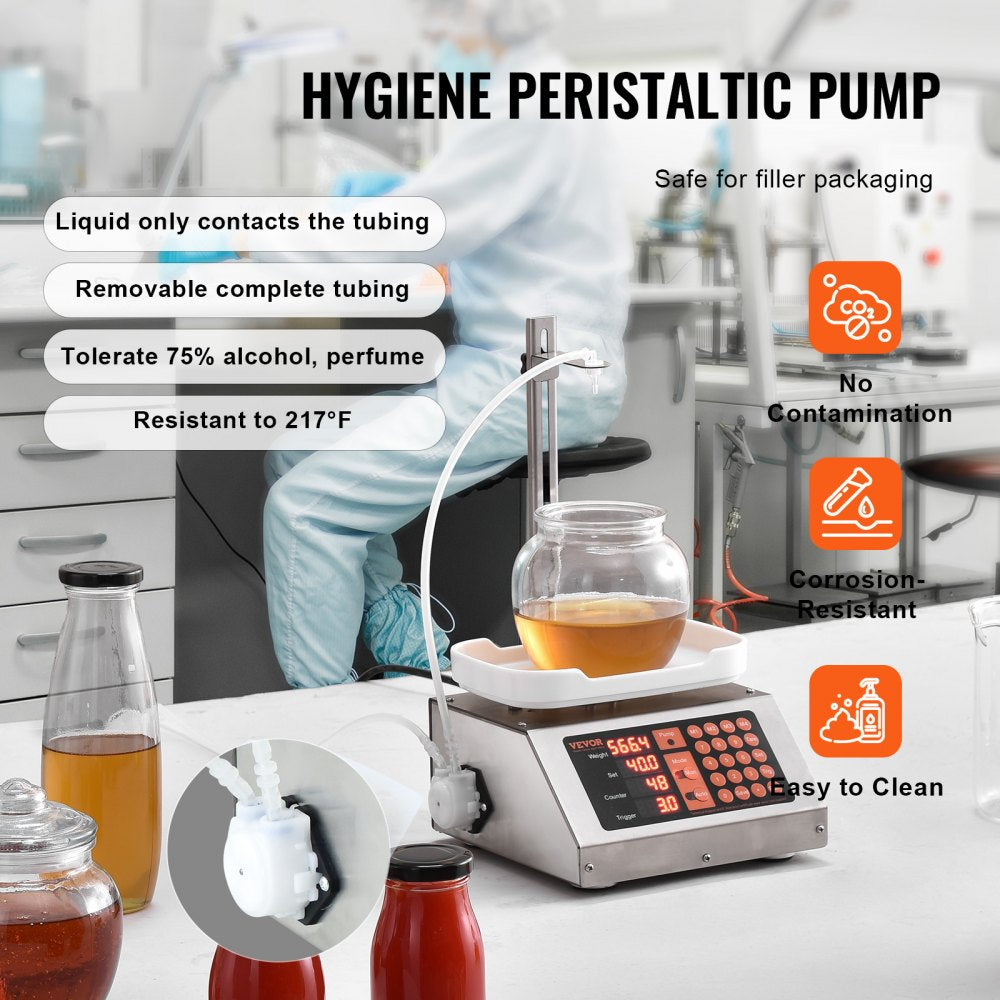 SY-M90-V1 - Compact Food-Grade Liquid Filler with Peristaltic Pump and Digital Control