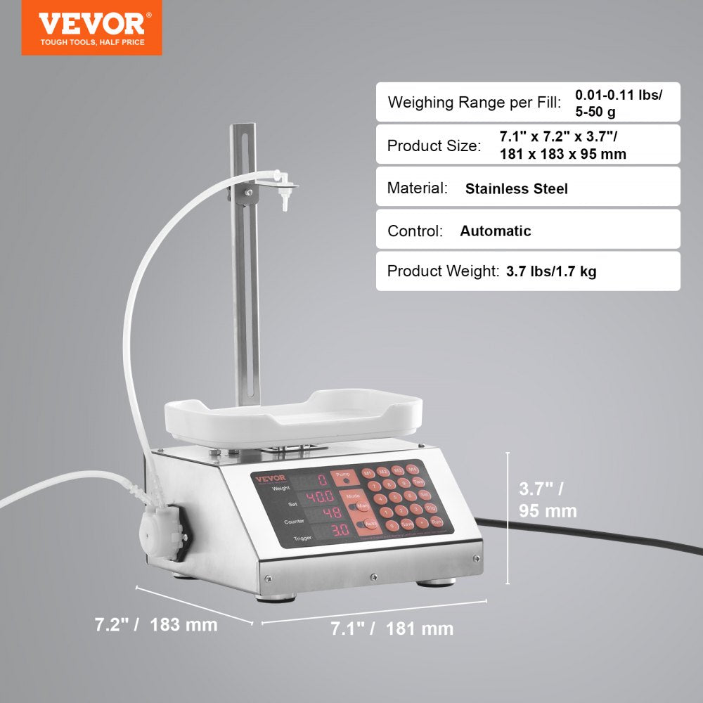 SY-M90-V1 - Compact Food-Grade Liquid Filler with Peristaltic Pump and Digital Control