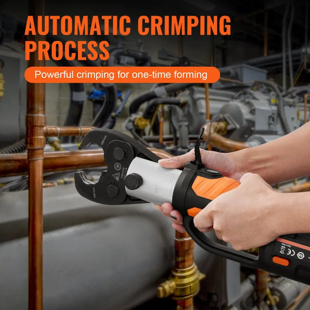 PZ-1550 - Ergonomic 18V Pipe Crimping Tool with 6 Dies