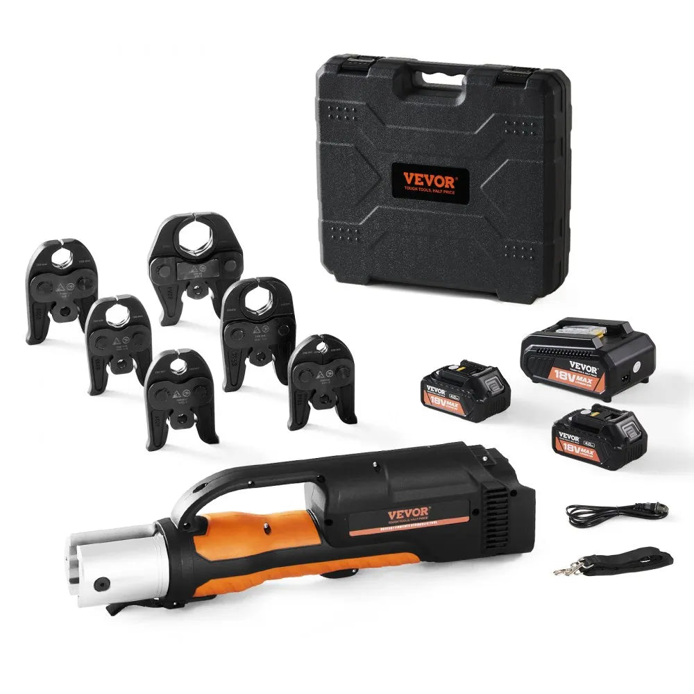 PZ-1550 - Ergonomic 18V Pipe Crimping Tool with 6 Dies