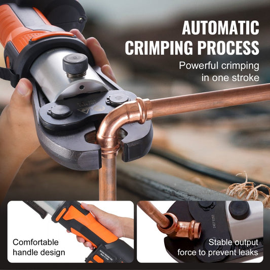 PZ-3240 - VEVOR Cordless Pipe Crimping Tool with OLED Display