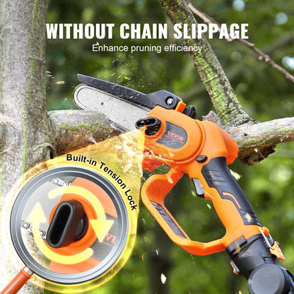 ET2008 - Versatile Cordless Pole Saw, 3.5-8ft Adjustable Reach, 20V Power