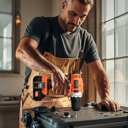 010145238215 - Versatile 12V Cordless Drill & Impact Driver Combo with 21 Torque Settings