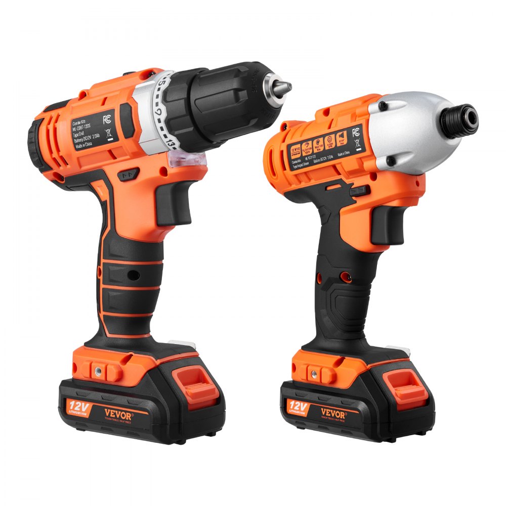 010145238215 - Versatile 12V Cordless Drill & Impact Driver Combo with 21 Torque Settings