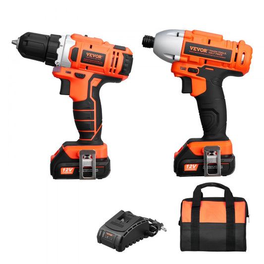 010145238215 - Versatile 12V Cordless Drill & Impact Driver Combo with 21 Torque Settings