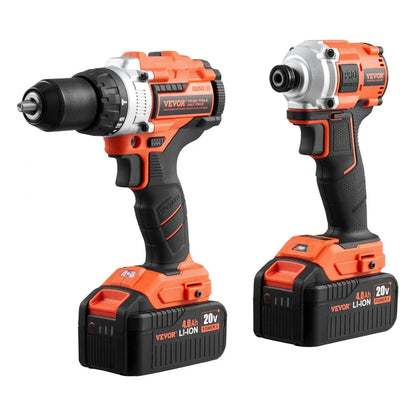 010165932140 - Compact 20V Cordless Tool Kit: Impact Drill & Driver Combo