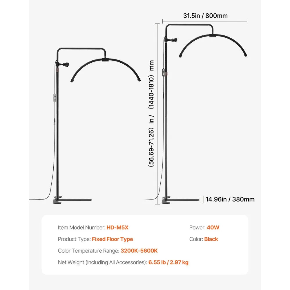 HD-M5X - Adjustable Color LED Half Moon Light for Estheticians