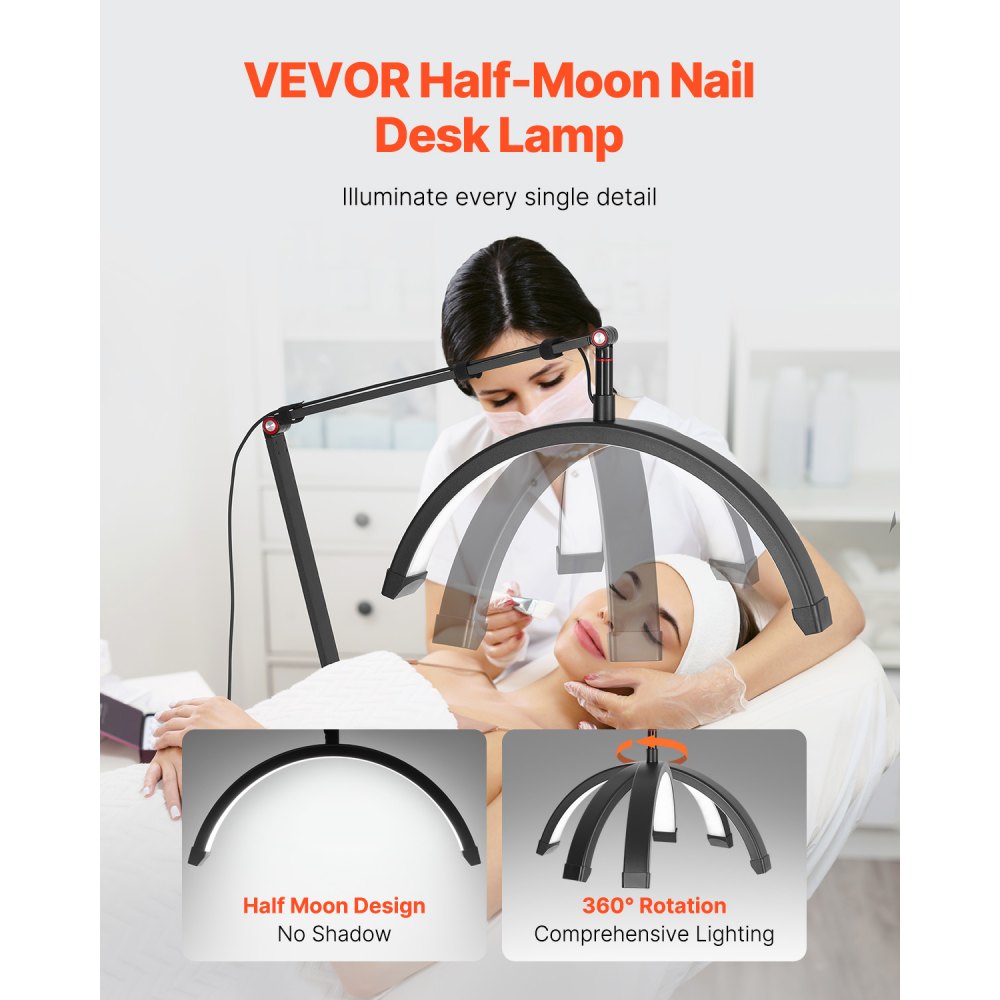 HD-M3X - Flexible 360° Desk Light with Adjustable Phone Holder