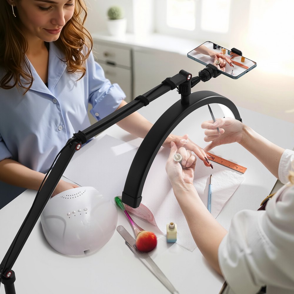 HD-M3X - Flexible 360° Desk Light with Adjustable Phone Holder