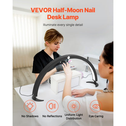 HD-M10X - Versatile Nail Desk Light with 40W Power and Phone Holder