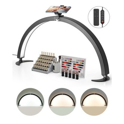 HD-M10X - Versatile Nail Desk Light with 40W Power and Phone Holder