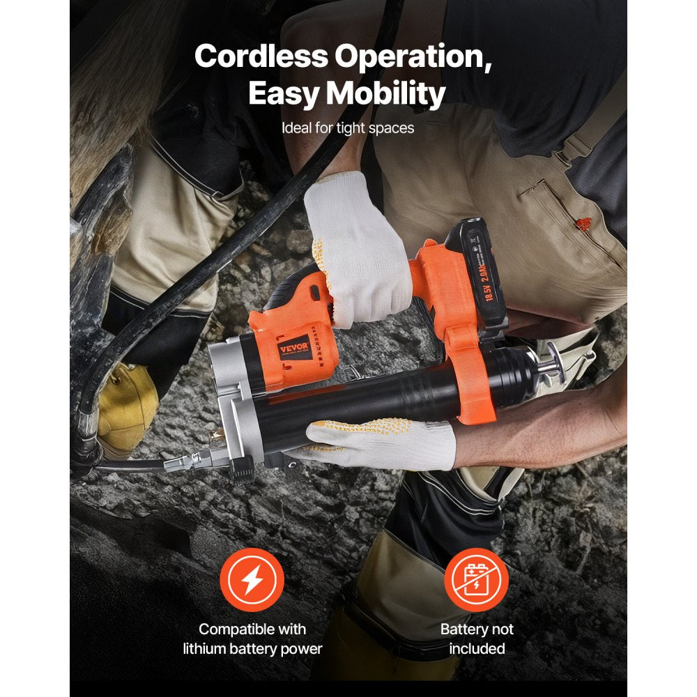 LD-8207 - High-Pressure Cordless Grease Gun with LED Light and 50oz/min Flow