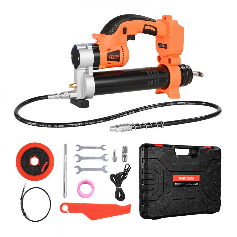 LD-8207 - High-Pressure Cordless Grease Gun with LED Light and 50oz/min Flow