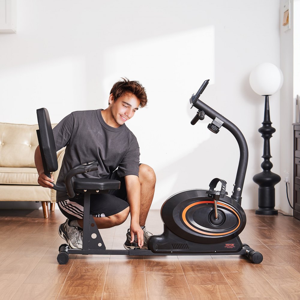 Y-R901 - Adjustable Recumbent Bike with 8 Resistance Levels and Magnetic System