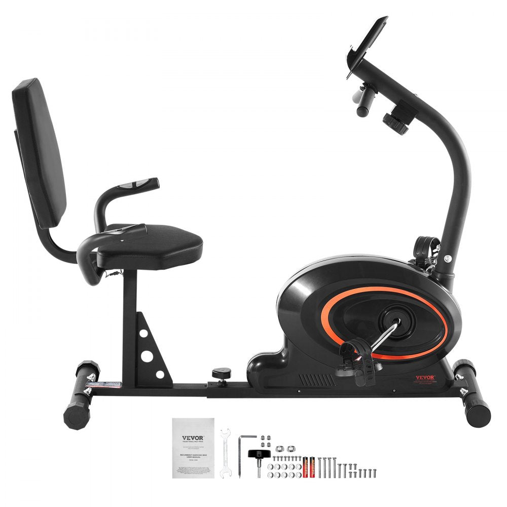 Y-R901 - Adjustable Recumbent Bike with 8 Resistance Levels and Magnetic System