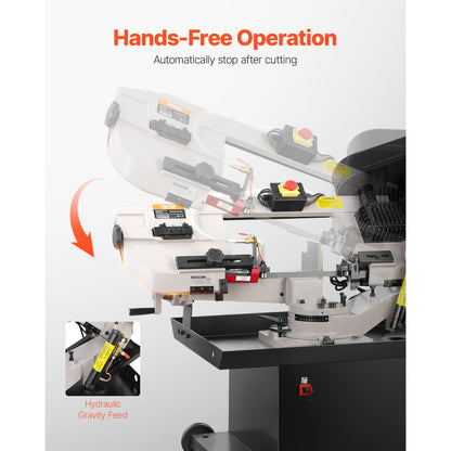 BS-712R - 1.1 kW Variable Speed 7"x8.25" Metal Band Saw