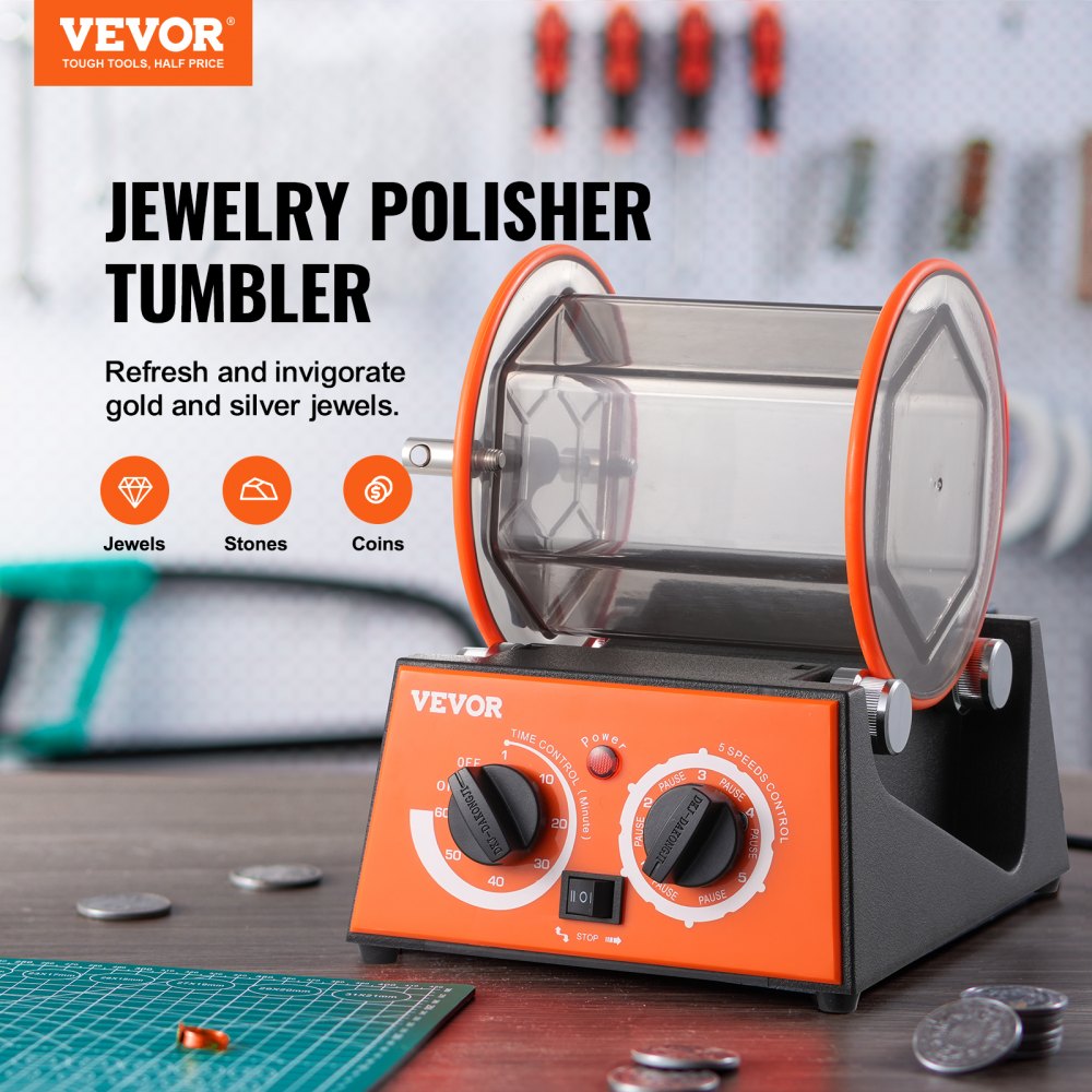 KD-68081 - 3kg VEVOR Jewelry Polisher Tumbler with Adjustable Speed