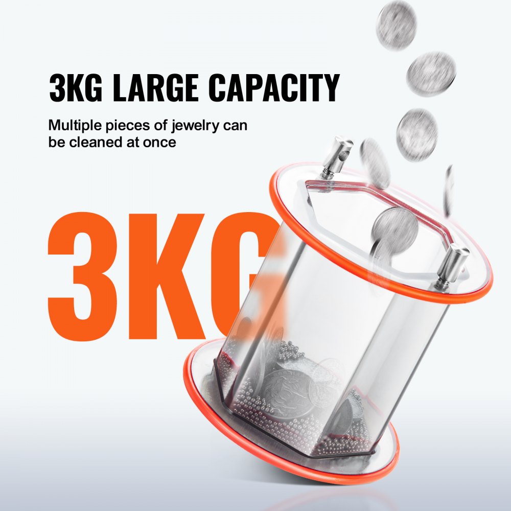 KD-68081 - 3kg VEVOR Jewelry Polisher Tumbler with Adjustable Speed