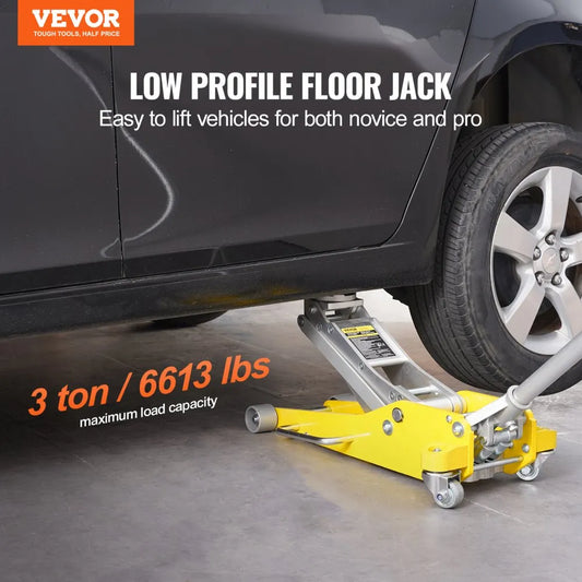 LD100A-030-00 - 3 Ton Low-Profile Aluminum Floor Jack with Dual Cylinder