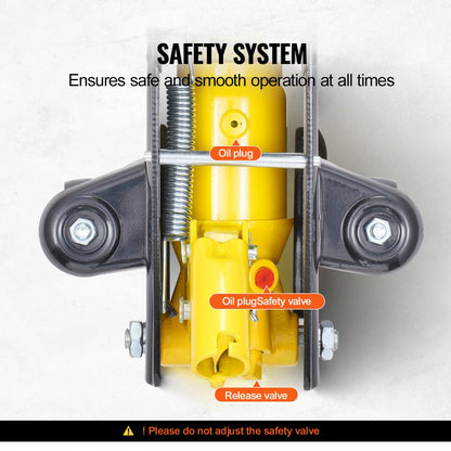 QJD61A-J1602-1 - 2 Ton Hydraulic Floor Jack with Adjustable Height and Safety Features