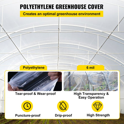 VV-GHF-10100 - 6-Mil Durable Greenhouse Film with UV Protection