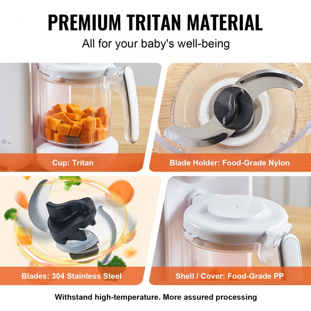 BFP-1600E - 5-in-1 VEVOR Baby Food Maker with Tritan Container