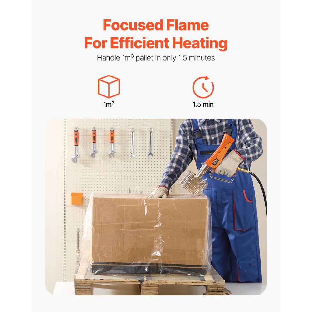 1C021-0007 - Powerful 187,660 BTU Propane Heat Gun with 26ft Hose