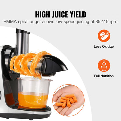 JS3001 - Quiet Slow Masticating Juicer for Maximum Nutrient Extraction