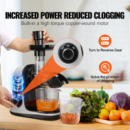 JS3001 - Quiet Slow Masticating Juicer for Maximum Nutrient Extraction