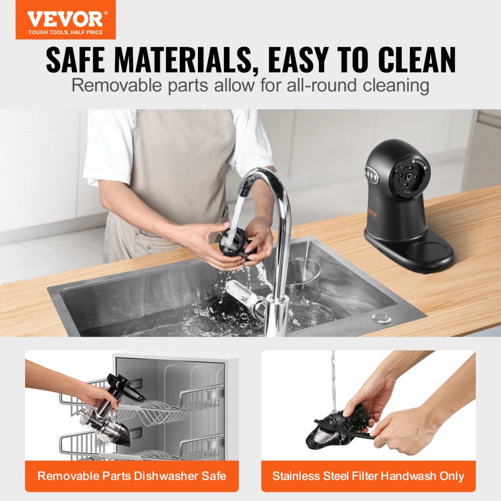 JS3101 - VEVOR Quiet Cold Press Juicer, Nutrient-Rich and Easy to Clean