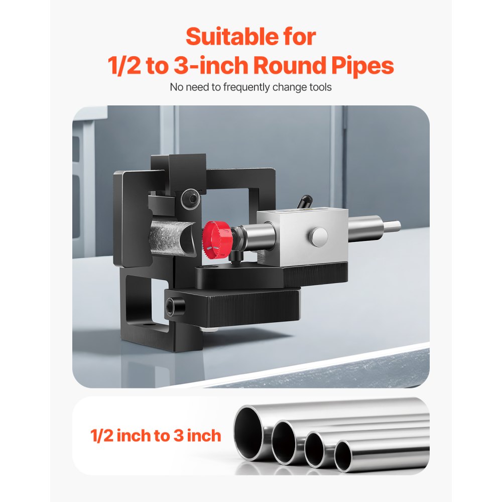 PNM1-1/2 - Adjustable Pipe Tube Notcher for 0.5-3 Inch Pipes