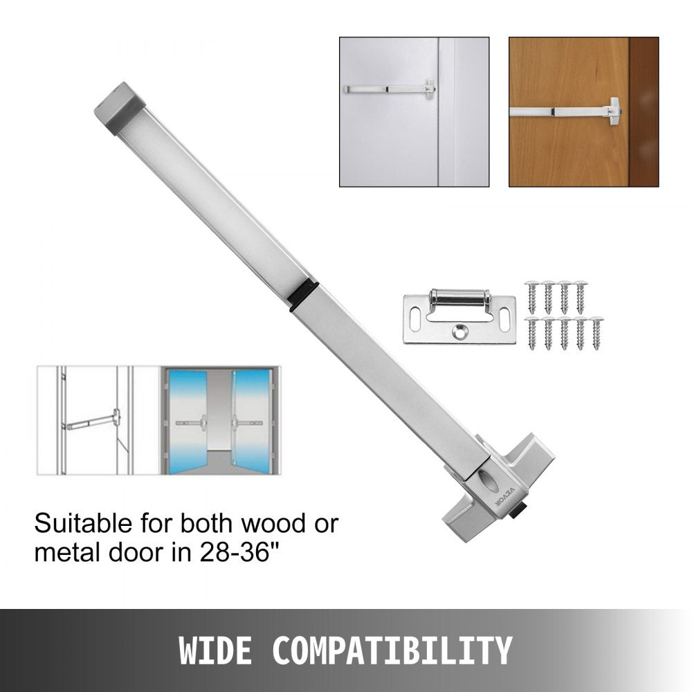 010819690467 - Iron Panic Exit Bar for Wooden/Metal Doors, Easy Install
