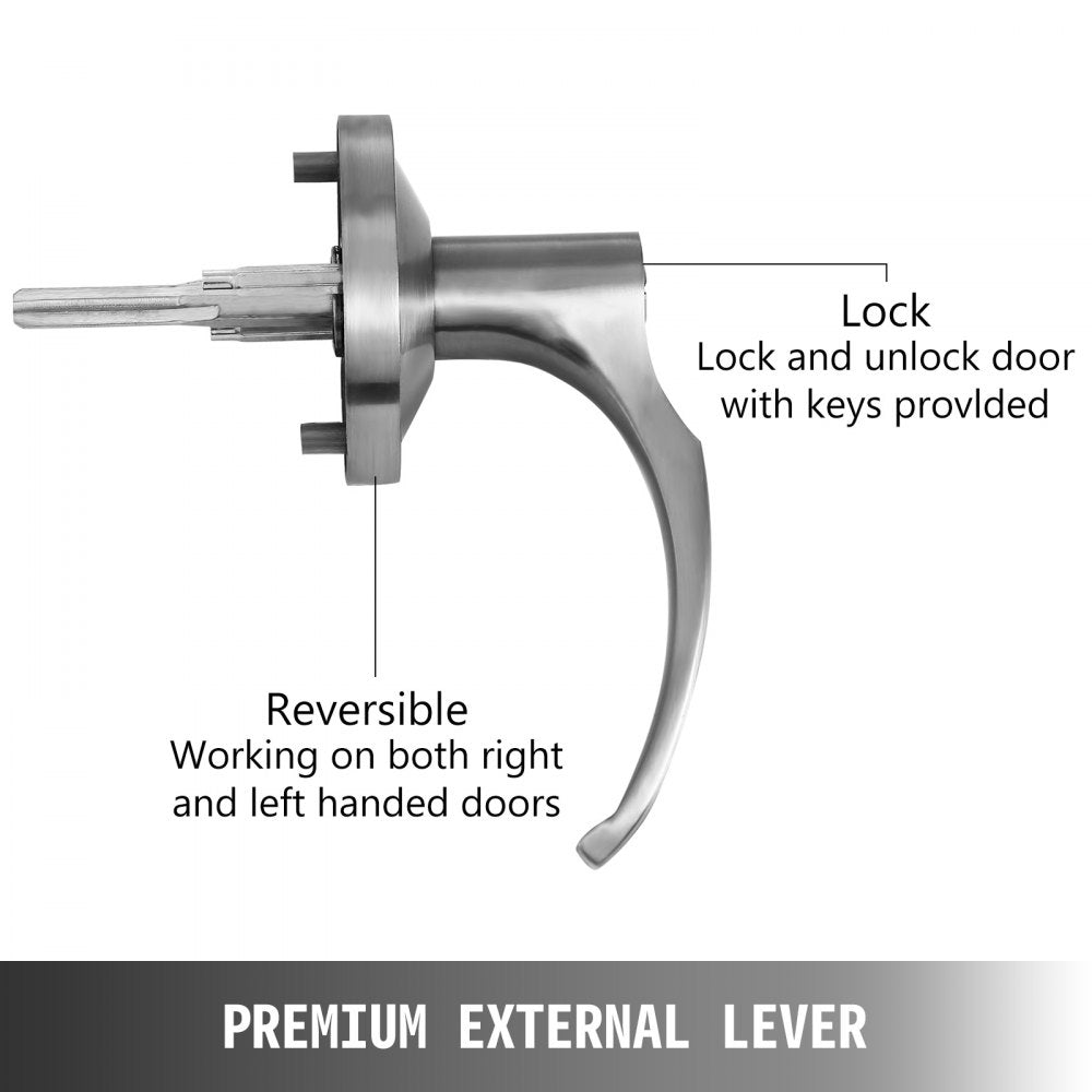010773608984 - Durable Iron Push Bar Panic Exit Device for Wood/Metal Doors