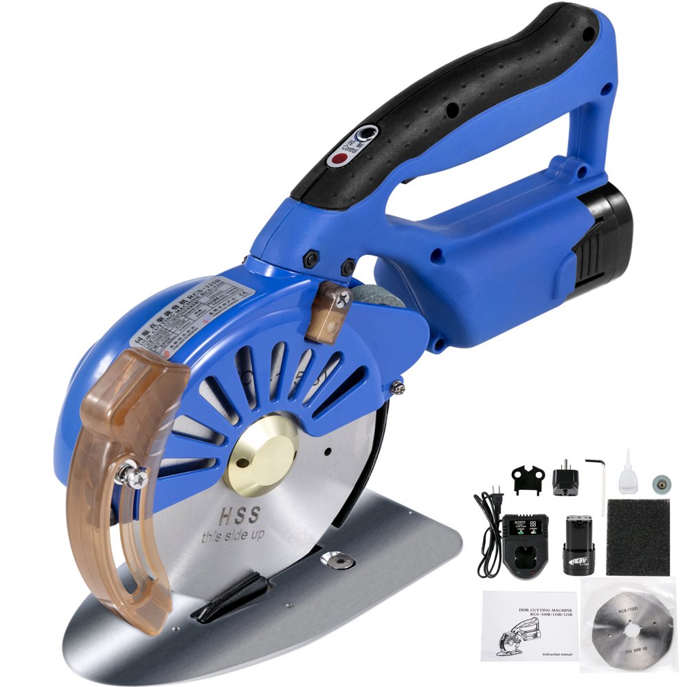 010562959476 - VEVOR 125mm Fabric Cutter with Adjustable Speed and Ergonomic Design